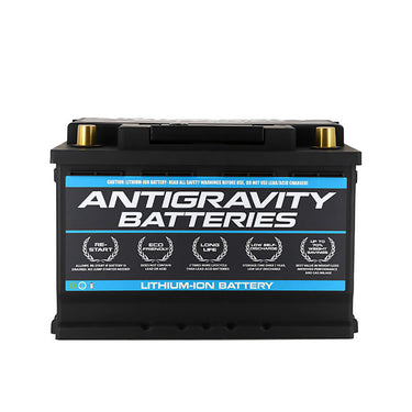 Antigravity Batteries lithium-ion H6 race car battery on a white background